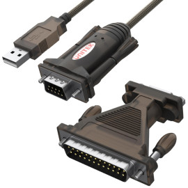 Unitek Y-105A konw. USB 1xRS-232 z adap.DB9F/DB25M