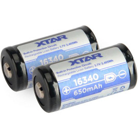 Akumulatorek 16340 / R-CR123 3,7V Xtar 650mAh (1 szt.) z zabezpieczeniem