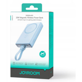 Powerbank Joyroom JR-PBM01 10000mAh 20W 1x USB-C 2x Lightning niebieski + kabel