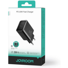 Ładowarka sieciowa Joyroom JR-TCF06 20W PD 3.0 QC 3.0 1x USB-C czarna + kabel