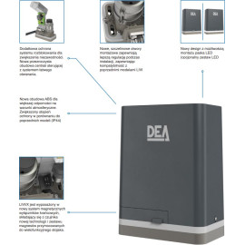 Zestaw DEA KIT LIVI 6X/M do bram przesuwnych do 600kg (fot. obrotowe)