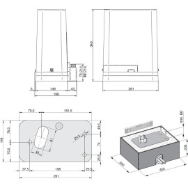 Zestaw DEA KIT LIVI 6X/M do bram przesuwnych do 600kg (fot. obrotowe)