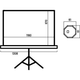 Ekran projekcyjny na statywie Tripod Screen 60 Overmax 4:3 60''