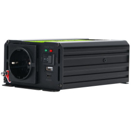 PRZETWORNICA NAPIĘCIA INVERTER Green Cell DUO 12/24V - 230V 300W/600W MODYFIKOWANA SINUSOIDA