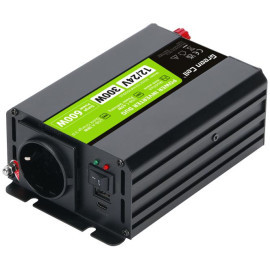 PRZETWORNICA NAPIĘCIA INVERTER Green Cell DUO 12/24V - 230V 300W/600W MODYFIKOWANA SINUSOIDA