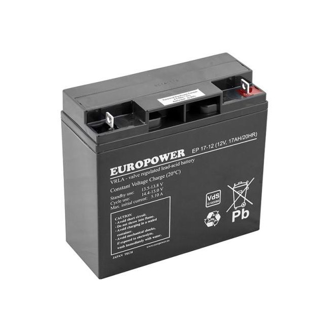 Akumulator AGM EUROPOWER serii EPL 12V 17Ah (Żywotność 15 lat)