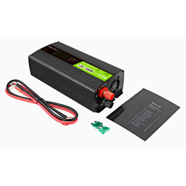 PRZETWORNICA NAPIĘCIA Green Cell PowerInverter LCD 12V / 230V 500W/1000W CZYSTA SINUSOIDA