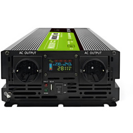 PRZETWORNICA NAPIĘCIA Green Cell PowerInverter LCD 24V / 230V 3000/6000W CZYSTA SINUSOIDA