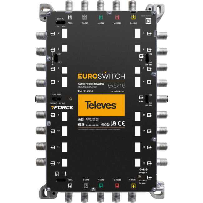 EuroSwitch Televes 5x5x16 ref. 719505