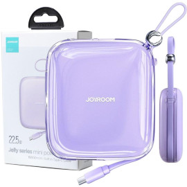 Powerbank Joyroom Jelly Series JR-L002 10000mAh 22.5W PD QC z kablem 1x USB-A 1x USB-C fioletowy