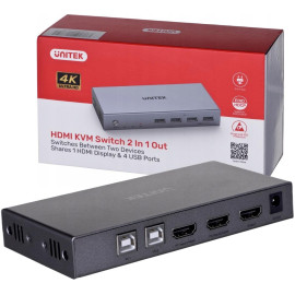 Przełącznik KVM Unitek V307A 4K HDMI 2.0 2w1