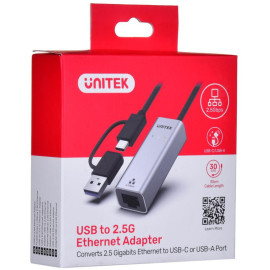 Adapter Unitek U1313C USB-A/C na RJ45 2.5G Ethernet