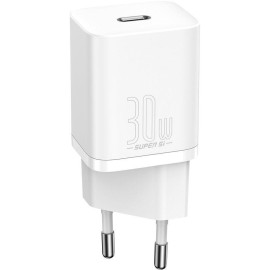 ŁADOWARKA SIECIOWA Baseus Super Si Quick Charger 1C CSUP-J02 30W 1x USB-C PD 3.0 QC 3.0 BIAŁA