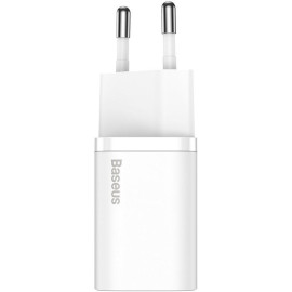 ŁADOWARKA SIECIOWA Baseus Super Si Quick Charger 1C CSUP-J02 30W 1x USB-C PD 3.0 QC 3.0 BIAŁA