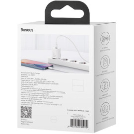 ŁADOWARKA SIECIOWA Baseus Super Si Quick Charger 1C CSUP-J02 30W 1x USB-C PD 3.0 QC 3.0 BIAŁA