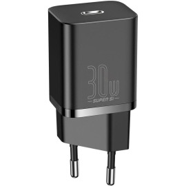 ŁADOWARKA SIECIOWA Baseus Super Si Quick Charger 1C CCSUP-J01 30W 1x USB-C PD 3.0 QC 3.0 CZARNA