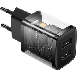 ŁADOWARKA SIECIOWA Baseus Compact Charger CCXJ010201 10.5W 2x USB-A CZARNA