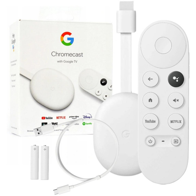 Odtwarzacz multimedialny Google Chromecast 4K z Google TV