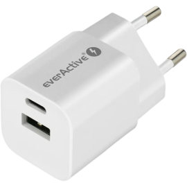 ŁADOWARKA SIECIOWA everActive GaN SC-390Q 30W 1xUSB-C 1xUSB-A PD PPS