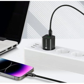 ŁADOWARKA SIECIOWA everActive GaN SC-390QB 30W 1xUSB-C 1xUSB-A PD PPS