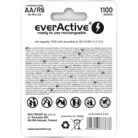 Akumulatorki AA / R06 Ni-MH everActive 1100mAh Infinity Line 3000 cykli (blister 4 szt.)