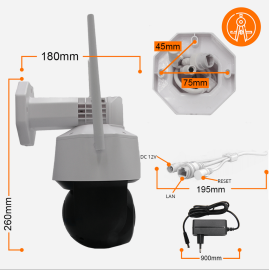 Kamera IP Orllo TZ3 zewnętrzna obrotowa Wi-Fi poe 5MP