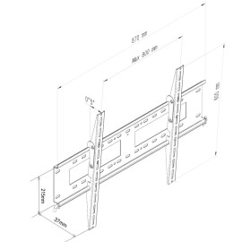 UCHWYT DO TV LCD/LED AR-88XL ART 37-100" 80KG reg. pion 37mm maxVESA 800x600