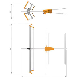 Antena VHF Televes Yagi V BIII, ref. 106601