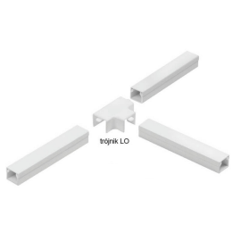 Osprzęt do listew elektroinstalacyjnych, trójnik BIAŁY LO 20x14 (1szt.)