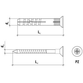 Kołki szybkiego montażu SM-06040 6 x 40 200szt.