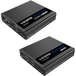 Konwerter HDMI na LAN KASKADA 4K Spacetronik IP SPH-676C - zestaw