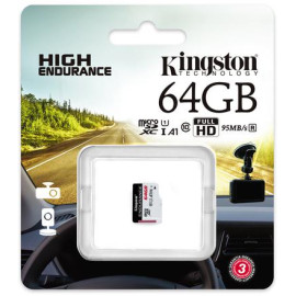 Karta pamięci microSD Kingston High-Endurance UHS-I 64GB 24/7 (rejestratory i monitoring)