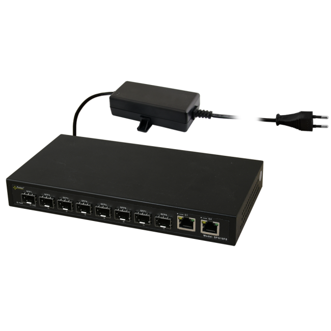 Switch optyczny PULSAR SFG10F8 (8xSFP, 2xRJ45)