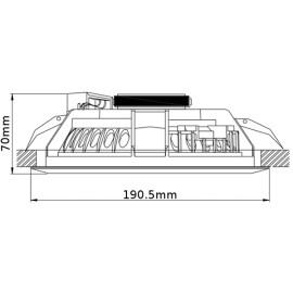 GŁOŚNIK SUFITOWY PODTYNKOWY HQM HQM-SOZ10 10W 100V BIAŁY