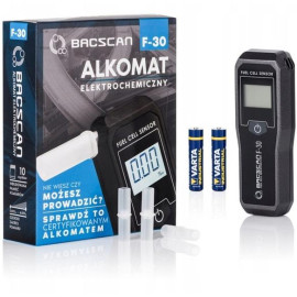 Alkomat BACscan F-30 elektrochemiczny. Kalibracja 24mc - 10 lat gwarancji.