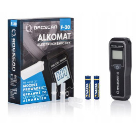 Alkomat BACscan F-30 elektrochemiczny. Kalibracja 24mc - 10 lat gwarancji.