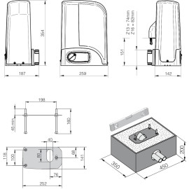 Zestaw DEA KIT LIVI 6N do bram przesuwnych do 600kg