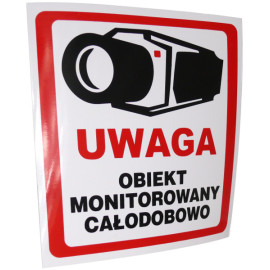 NAKLEJKA OBIEKT MONITOROWANY 20x20 6039