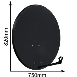 CZASZA ANTENA 80 CM CIEMNA (ASC-800M-C)