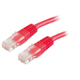 PATCHCORD U/UTP KAT.5E 1 m CZERWONY