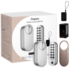 Aqara Smart Lock U200 Kit Srebrny, HomeKit, Thread, Bluetooth 5.1, NFC