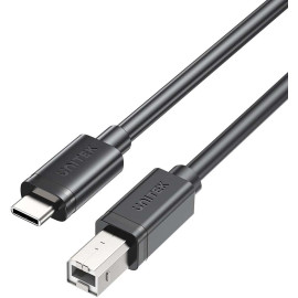 Kabel do drukarki Unitek USB-C na USB B 2.0 czarny 1m